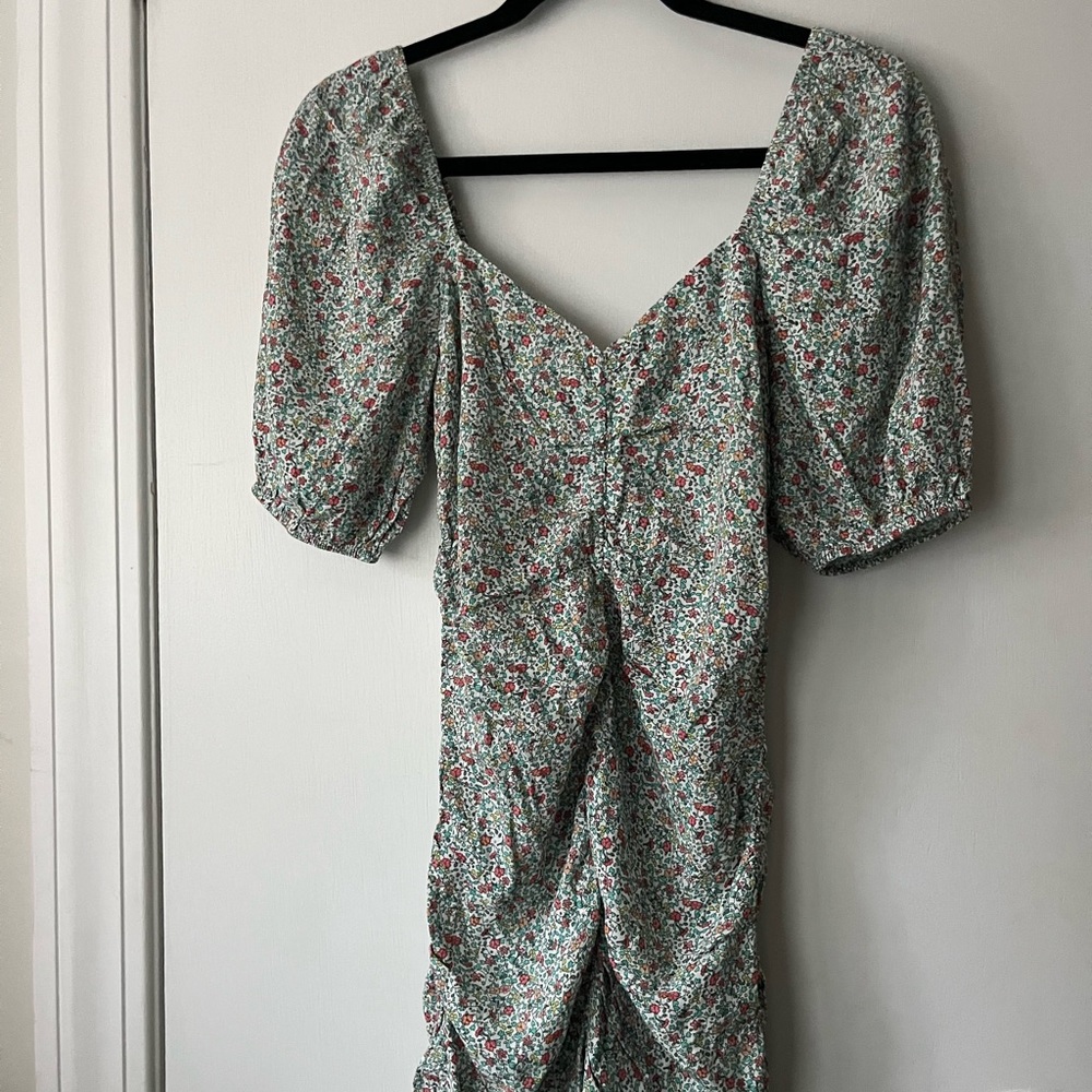 Multicolored ruched mini dress - Picture 1 of 6